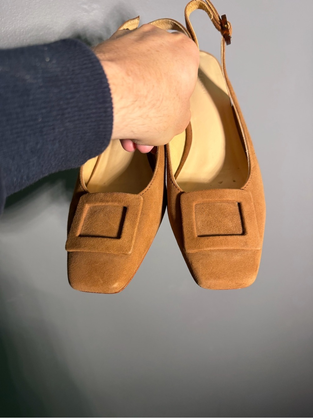 J.McLaughlin Frenchette Suede Slingback Heels Size 7.5 - Picture 6 of 9